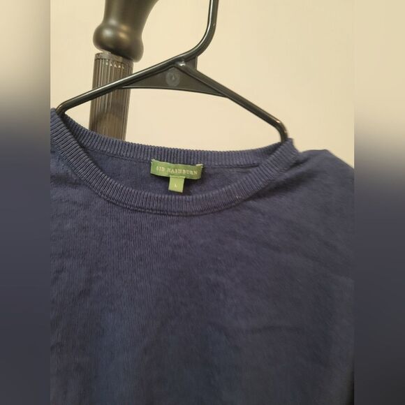 Sid Mashburn Harbour Blue Cotton Cashmere Blend Long Sleeve Rally Polo Sweater L - Picture 3 of 6